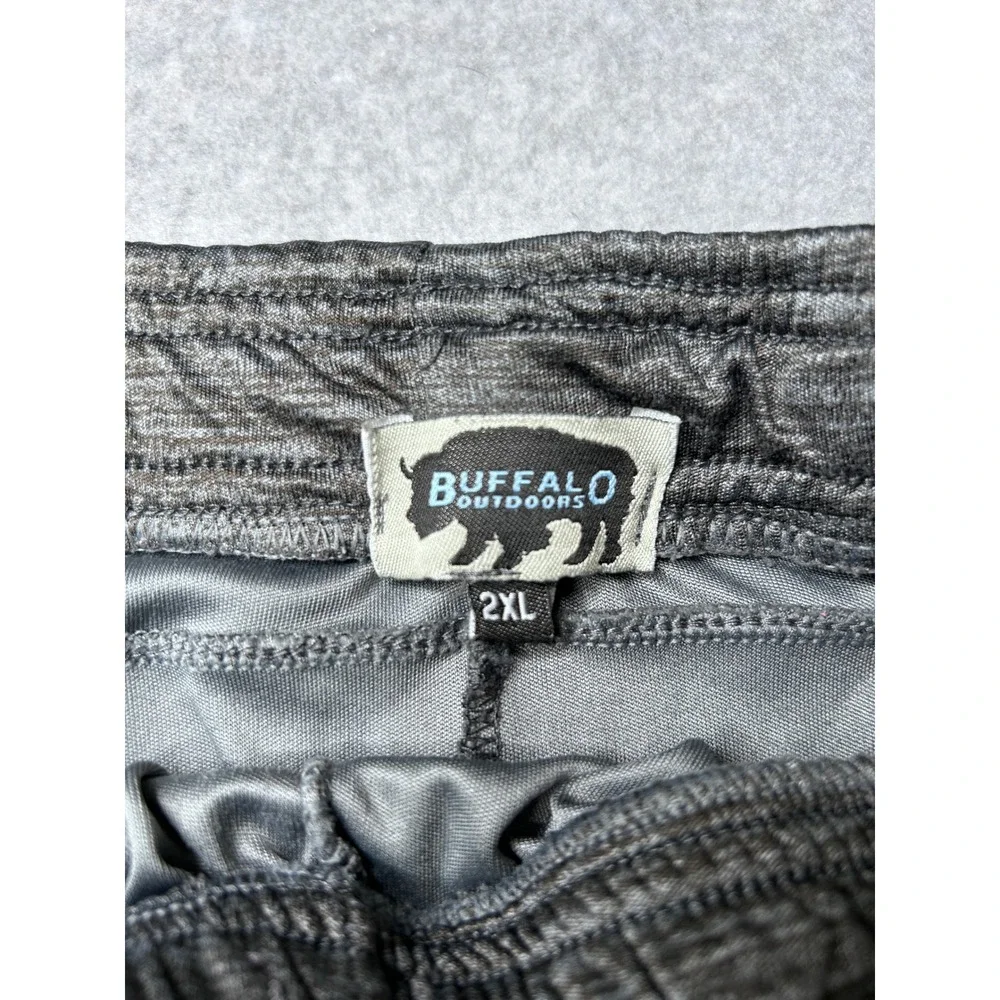 Buffalo Outdoors Mens 2XL Athletic Shorts Gray Mesh Gym Pockets